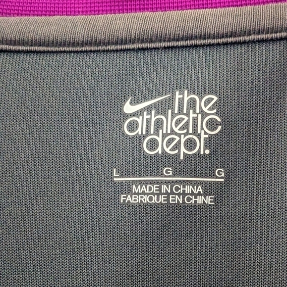 NIKE The Athletic Dept purple gray full zip track jacket Size large - Picture 2 of 6